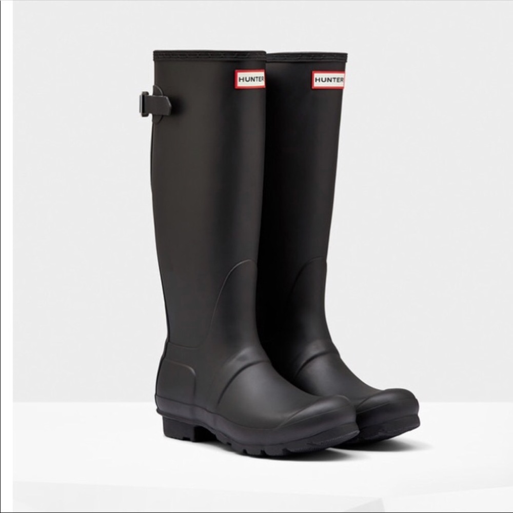 Black Matte Hunter Rainboots